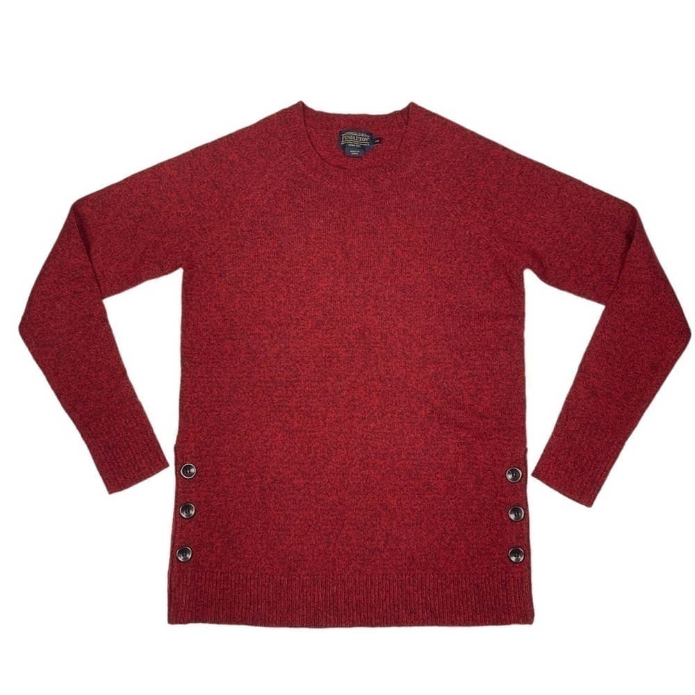 Pendleton Park City Pullover Lambswool Cherry Red… - image 4